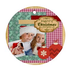 xmas - Round Ornament (Two Sides)