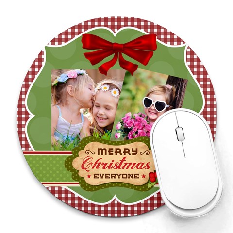 Xmas By Xmas 8 x8  Round Mousepad - 1