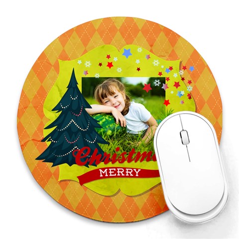 Xmas By Xmas 8 x8  Round Mousepad - 1