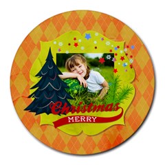 xmas - Collage Round Mousepad