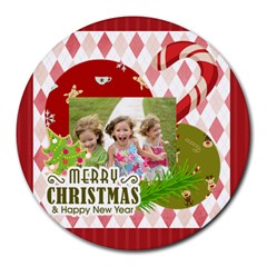 xmas - Collage Round Mousepad