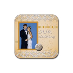 wedding - Rubber Square Coaster (4 pack)