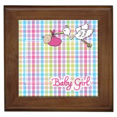 Baby Girl Framed Tile