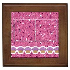 Pink Birthday Framed Tile