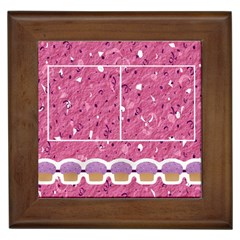 Pink Birthday Framed Tile