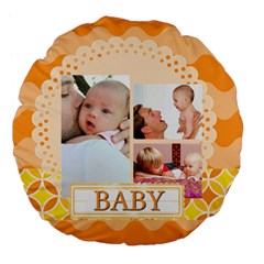 baby - Large 18  Premium Plush Fleece Round Cushion 