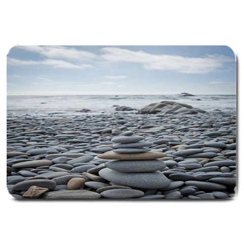 Gray Stacking Stones Zen Balance: Door Mat By Pamela Sue Goforth 30 x20  Door Mat