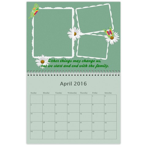 2016 Family Quotes Calendar By Galya Apr 2016