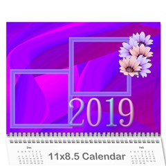 Colorful calendar 2019 - Wall Calendar 11  x 8.5  (12-Months)