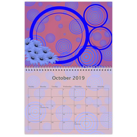 Colorful Calendar 2019 By Galya Oct 2019