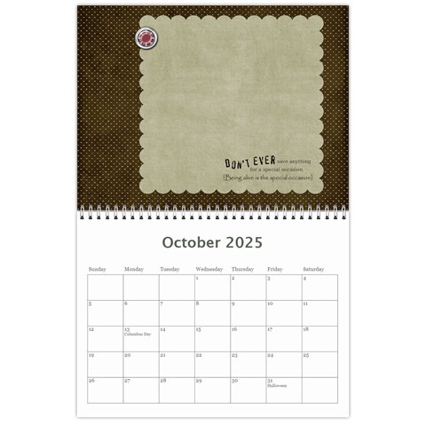 2025 Calender Beloved By Shelly Oct 2025