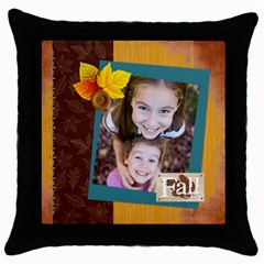 fall - Throw Pillow Case (Black)