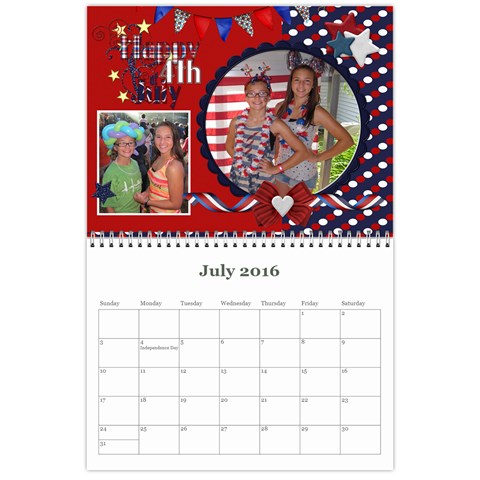 2016 Calendar By Julia Jul 2016