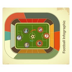 FOOTBALL - Two Sides Premium Plush Fleece Blanket (Kids Size)