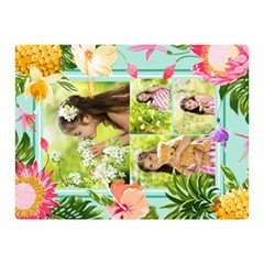 flower - Two Sides Premium Plush Fleece Blanket (Mini)