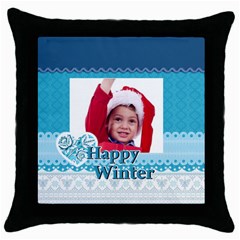 xmas - Throw Pillow Case (Black)