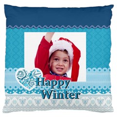 xmas - Large Premium Plush Fleece Cushion Case (One Side)