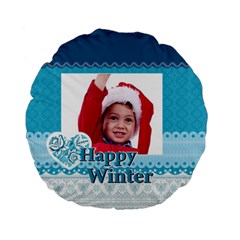 xmas - Standard 15  Premium Plush Fleece Round Cushion 