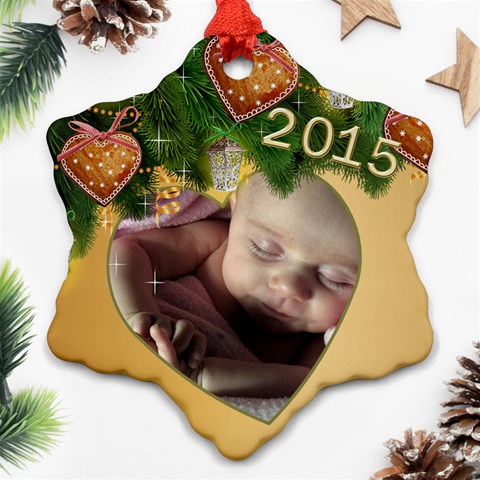 Jane 2015 Snowflake Ornament By Deborah Front