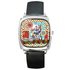 Xmas - Square Metal Watch