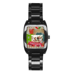 Xmas - Stainless Steel Barrel Watch