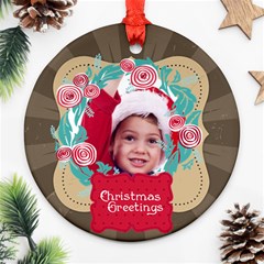 xmas - Round Ornament (Two Sides)