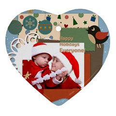 xmas - Heart Ornament (Two Sides)