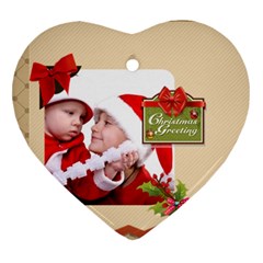 xmas - Heart Ornament (Two Sides)