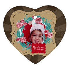 xmas - Heart Ornament (Two Sides)