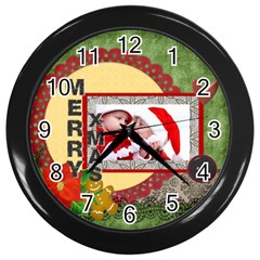 xmas - Wall Clock (Black)