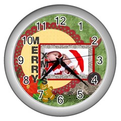 xmas - Wall Clock (Silver)