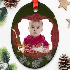 xmas - Oval Ornament (Two Sides)