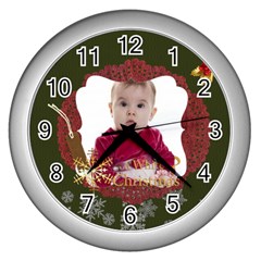 xmas - Wall Clock (Silver)