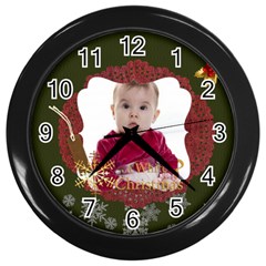 xmas - Wall Clock (Black)