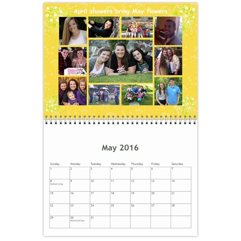 Calendar 2016 By Debbie May 2016