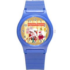 xmas - Round Plastic Sport Watch (S)