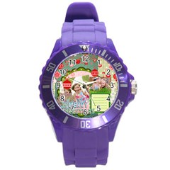 xmas - Round Plastic Sport Watch (L)