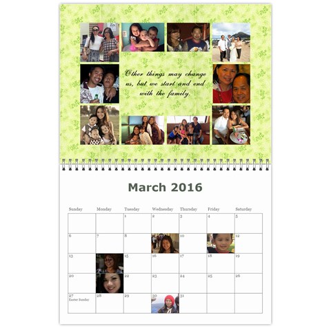 Calendar 2015 By Michelle Mar 2016