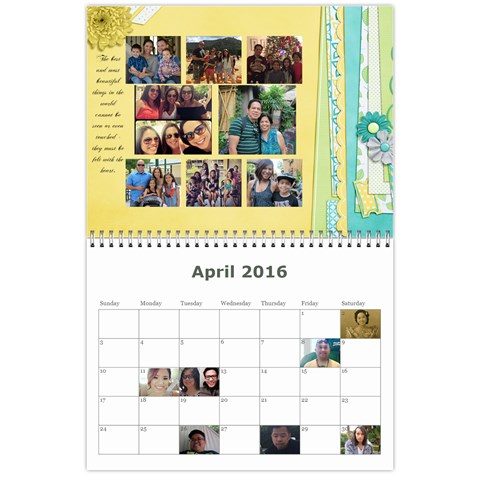 Calendar 2015 By Michelle Apr 2016