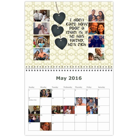 Calendar 2015 By Michelle May 2016