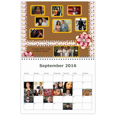Calendar 2015 By Michelle Sep 2016