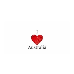 I Love Australia - Satin Wrap 35  x 70 