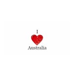 I Love Australia - Satin Wrap 35  x 70 