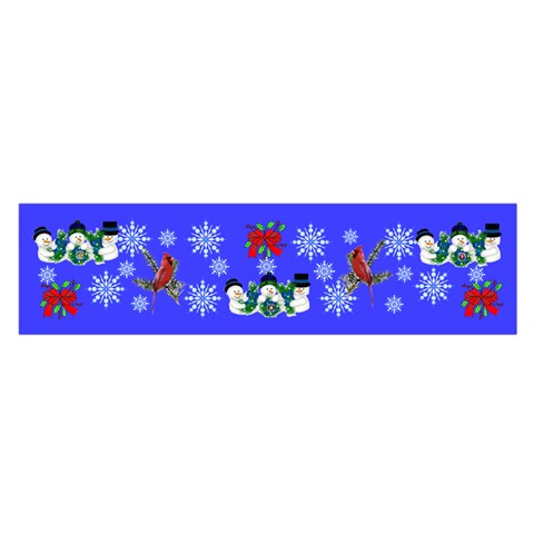 Snpowmen And Snowflake Satin Scarf By Kim Blair Front