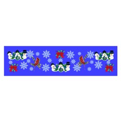 Snpowmen And Snowflake Satin Scarf