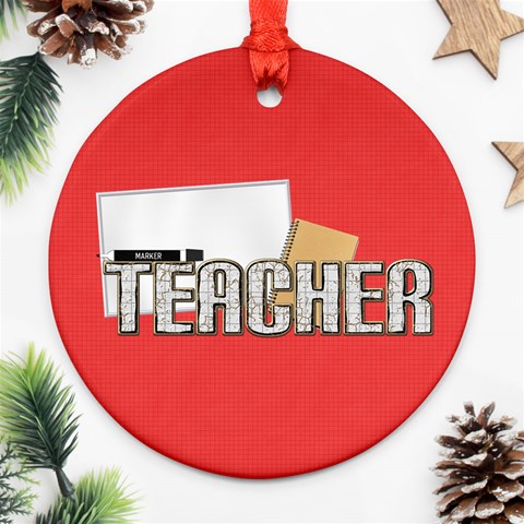 Teacher Ornament By Lisa Minor Back