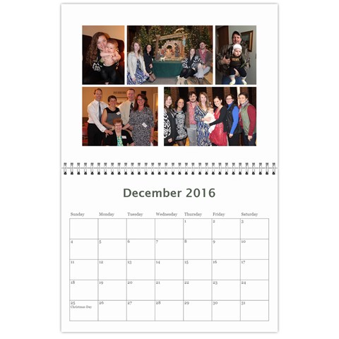 Calendar A By Peg Dec 2016