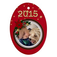 XMAS 2015 - Oval Ornament (Two Sides)