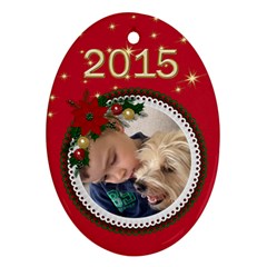 XMAS 2015 - Oval Ornament (Two Sides)