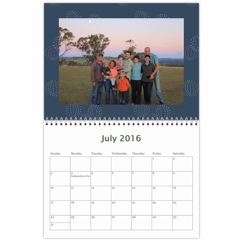 2016 Calendar By Christine Jul 2016